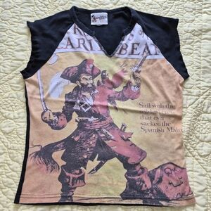 Disney World Pirates of the Caribbean Graphic Kids Shirt XL